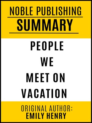 cover image of Summary of People We Meet on Vacation